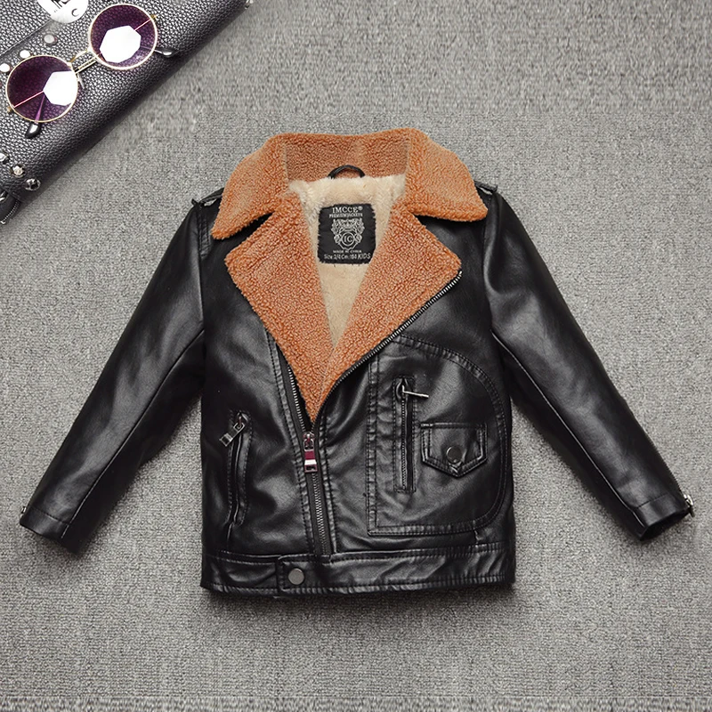 Kids Leather Jacket Turn Down Collar PU Imitation Leather Jacket for Boy Winter Children's Outerwear Warm Child's Coat 3-11 Y
Kids Leather Jacket Turn Down Collar PU Imitation Leather Jacket for Boy Winter Children's Outerwear Warm Child's Coat 3-11 Y