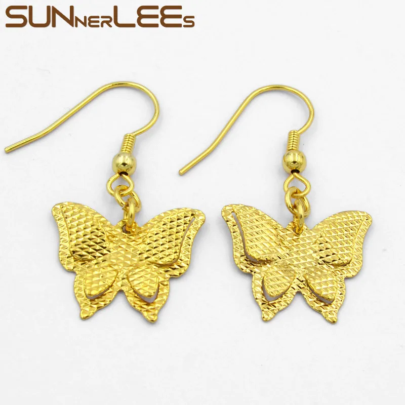 SUNNERLEES модные ювелирные изделия для женщин девушек серьги-подвески желтого