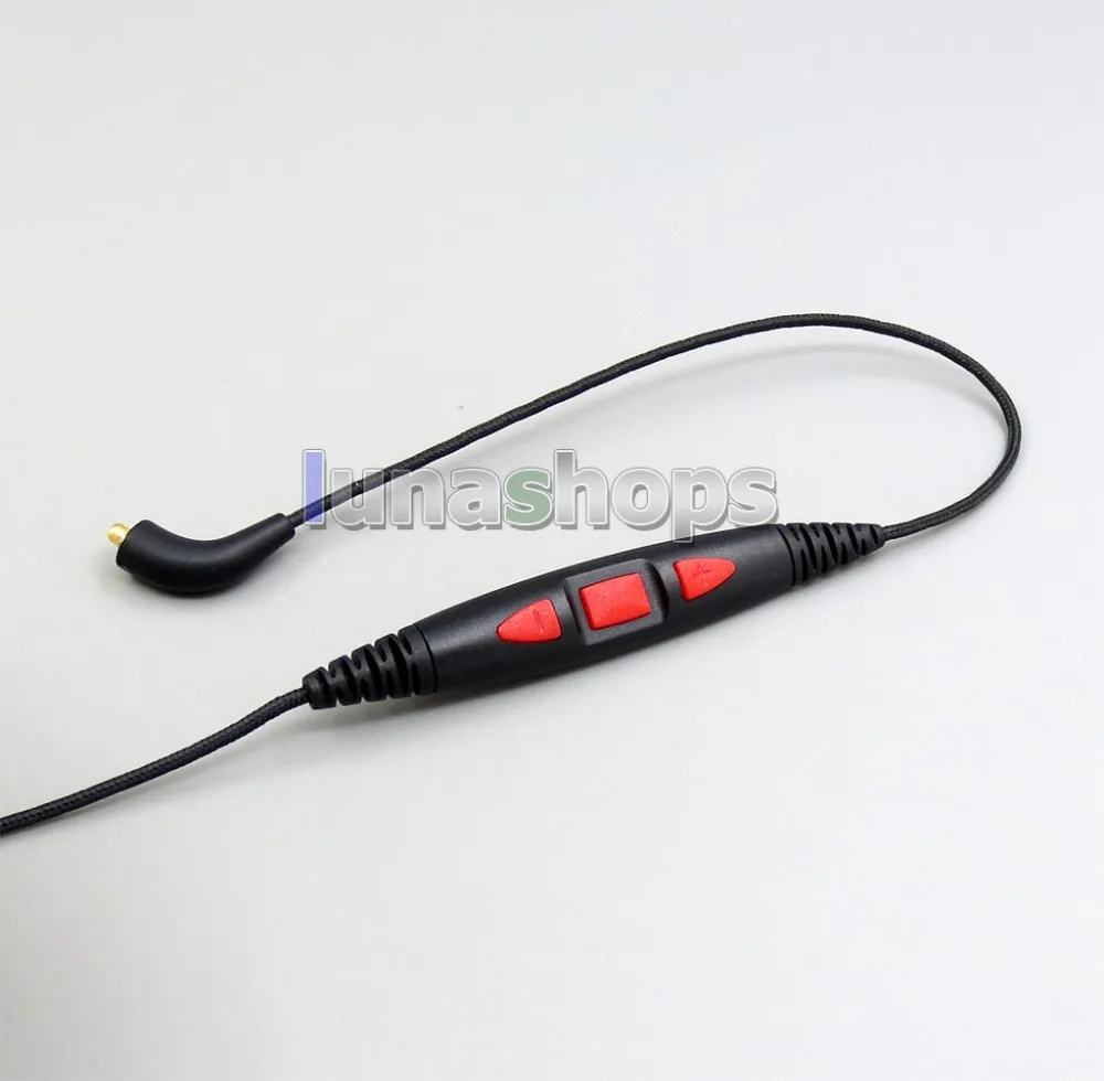 

100pcs Original Type Woven Wire Cloth With Mic Remote Earphone Cable For Shure SE215 SE315 SE425 SE535 SE846 LN006172