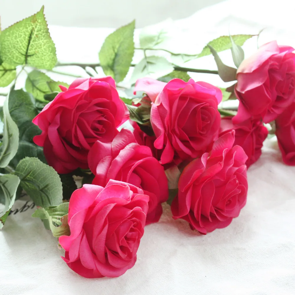 8 heads Colorful silk Flowers artificial flower Rose Home Decor for wedding small real touch roses bouquet decoration
8 heads Colorful silk Flowers artificial flower Rose Home Decor for wedding small real touch roses bouquet decoration
