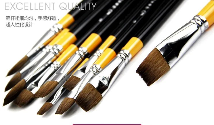1pc Paint Brushflat wolf hair brush Propylene watercolor acrylic oil painting brush art painting brush 0.4~2.6cm
1pc Paint Brushflat wolf hair brush Propylene watercolor acrylic oil painting brush art painting brush 0.4~2.6cm