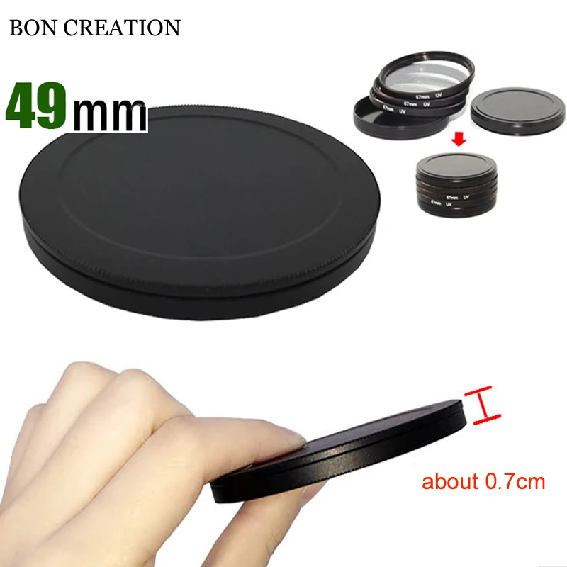 BON CREATION 49mm Screw-in Filter Stack Stack Cap Set Metal Filter Case Good Quality Protection Filter Case Cover
BON CREATION 49mm Screw-in Filter Stack Stack Cap Set Metal Filter Case Good Quality Protection Filter Case Cover