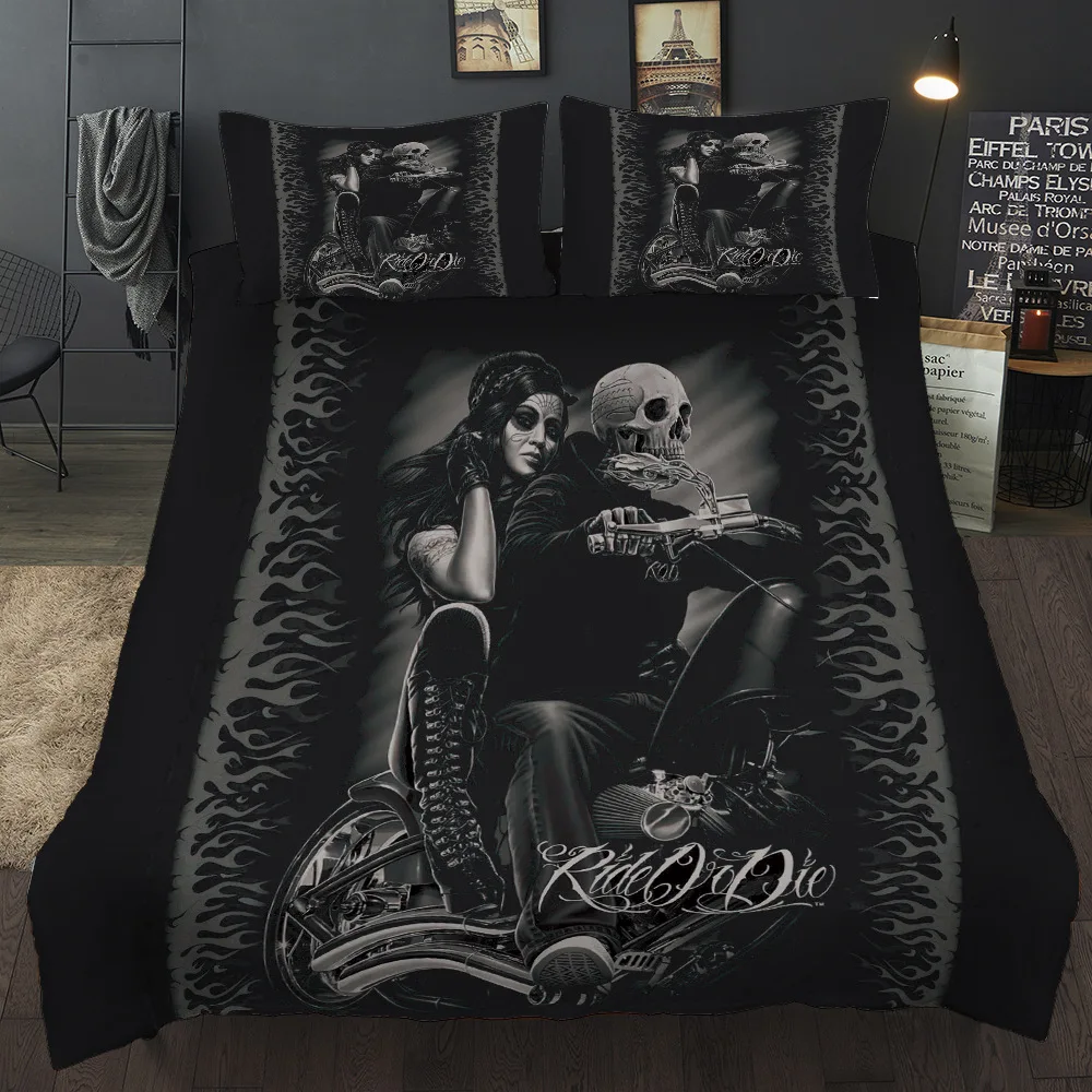 Skull and Beauty Motorcycle Duvet Cover Present Bedclothes 3d Bedding Sets for Full Queen 2pcs/3pcs Bed Quilt cover pillowcase
Skull and Beauty Motorcycle Duvet Cover Present Bedclothes 3d Bedding Sets for Full Queen 2pcs/3pcs Bed Quilt cover pillowcase