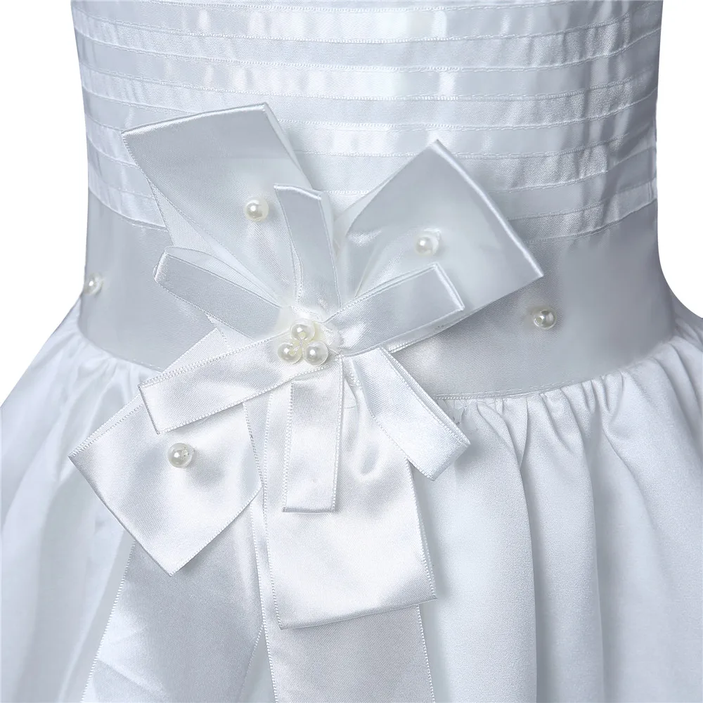 White 2018 Flower Girl Dresses For Weddings A-line Cap Sleeves Lace Pearls Bow First Communion Dresses For Little Girls
White 2018 Flower Girl Dresses For Weddings A-line Cap Sleeves Lace Pearls Bow First Communion Dresses For Little Girls