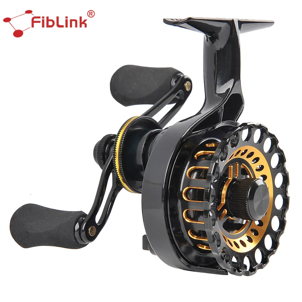 Fiblink высокая скорость 2 7: 1 Inline Ice Рыболовная катушка 4 + BBs Правша рыболовная плот