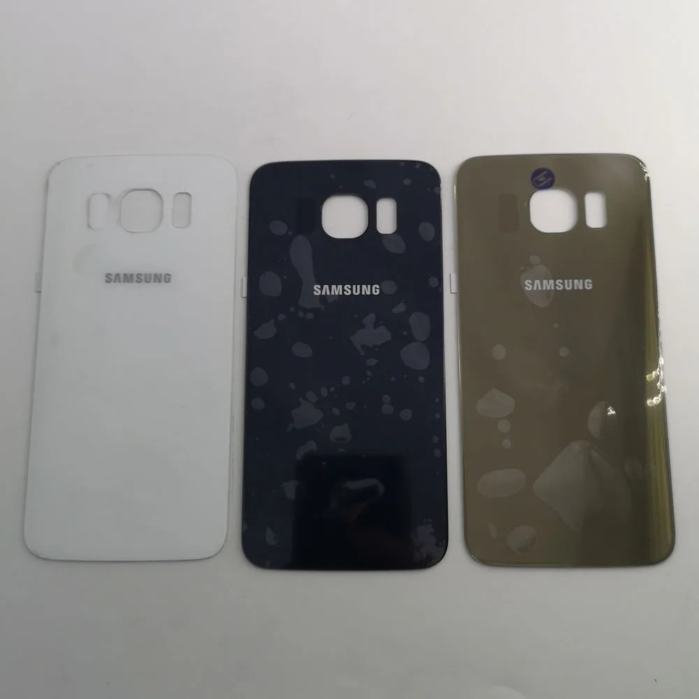 Задняя крышка аккумулятора для Samsung Galaxy S6 G920F G920 задняя замена корпуса из стекла +