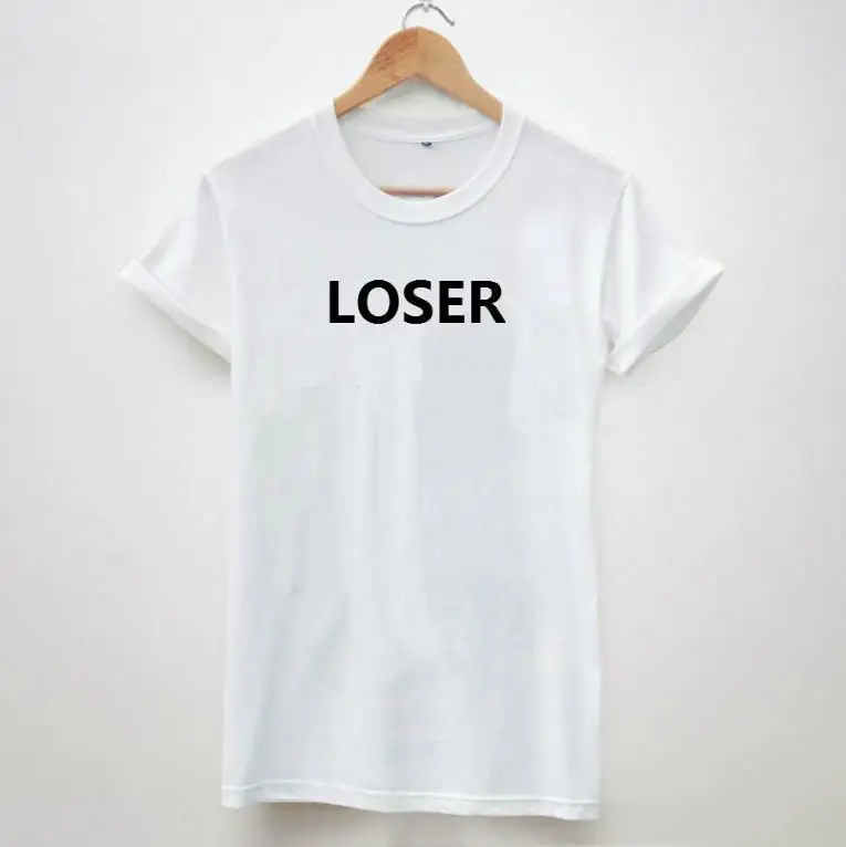 LOSER Letters Print Women Tshirt Cotton Funny Casual Shirt Black White Top Tees S-XXXL Drop Ship Camiseta TZ203-865
LOSER Letters Print Women Tshirt Cotton Funny Casual Shirt Black White Top Tees S-XXXL Drop Ship Camiseta TZ203-865