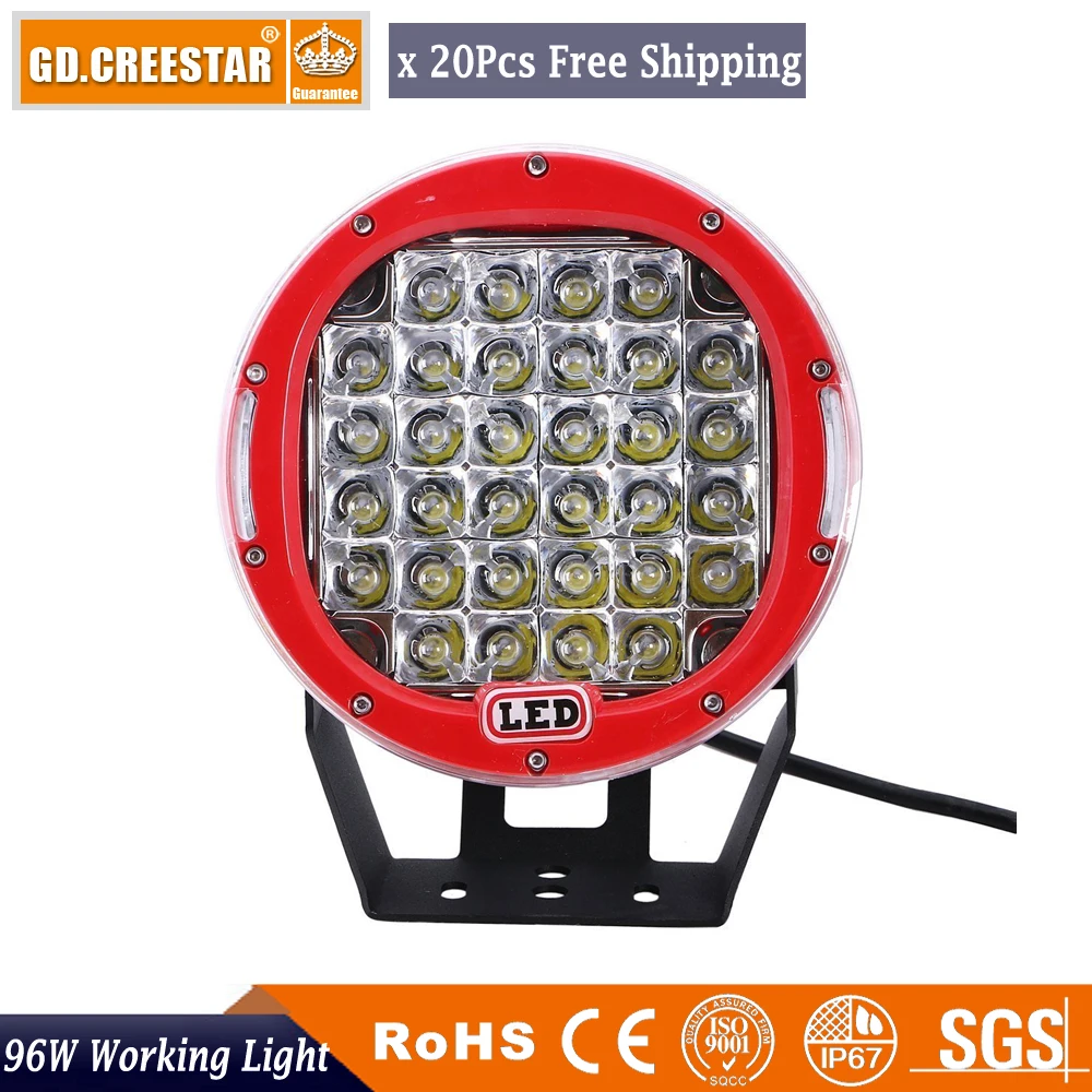 96W 9inch led work light 96w Round led off road Driving lights Red lamps for SUV bumper Car Truck Round 96W led lights Wholesale
96W 9inch led work light 96w Round led off road Driving lights Red lamps for SUV bumper Car Truck Round 96W led lights Wholesale