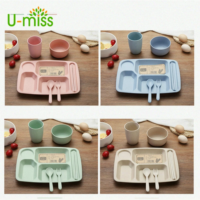 6-piece Set Wheat Straw Plate Student Canteen Dining Plate Partition Plate Kindergarten Children Flat Plate Cutlery Set
6-piece Set Wheat Straw Plate Student Canteen Dining Plate Partition Plate Kindergarten Children Flat Plate Cutlery Set