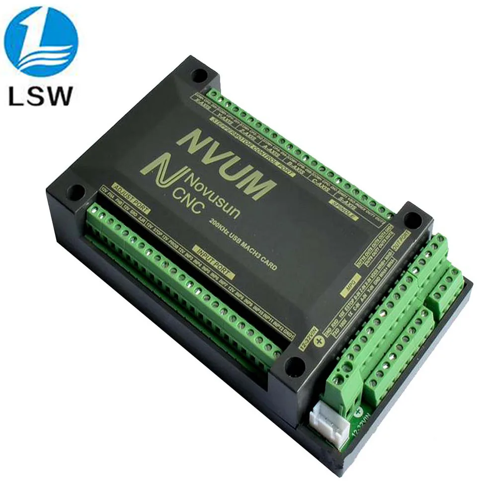 NVUM 3/4/5/6 axis CNC Motion Controller MACH3 USB Card 250 HKz Breakout Board Interface, Stepper/Servo, Windows 2000/XP/Vista/7
NVUM 3/4/5/6 axis CNC Motion Controller MACH3 USB Card 250 HKz Breakout Board Interface, Stepper/Servo, Windows 2000/XP/Vista/7