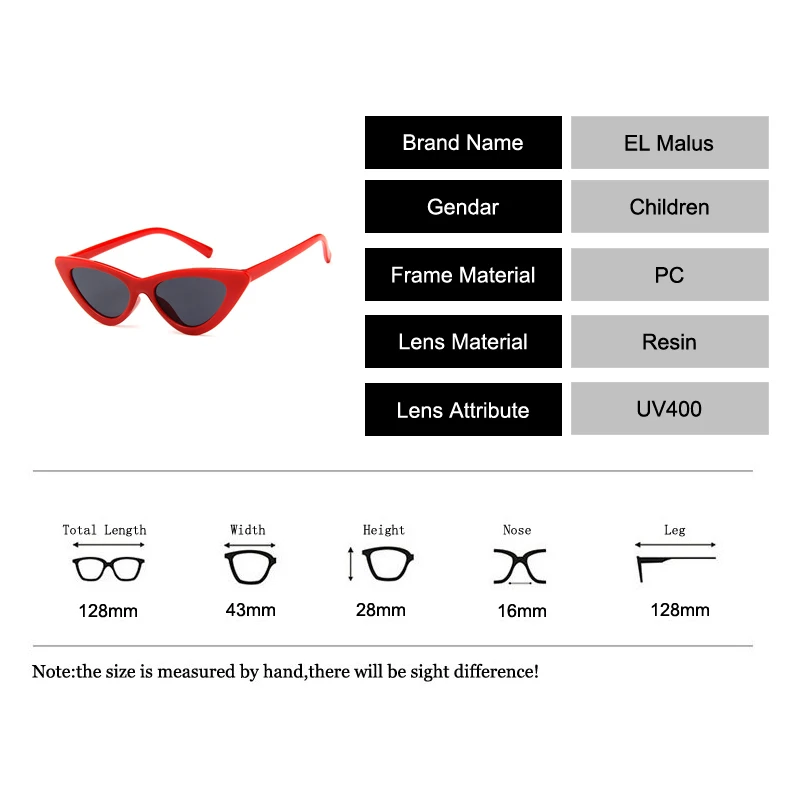 Солнцезащитные очки кошачий глаз в стиле ретро UV400|Солнцезащитные для мальчиков|