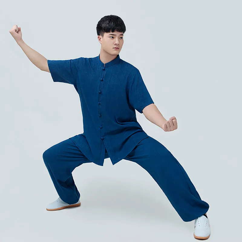 Summer Linen Cotton Kung Fu Suit Short Sleeves Martial Arts Costume Performance Chinese Taichi Clothing Uniform
Summer Linen Cotton Kung Fu Suit Short Sleeves Martial Arts Costume Performance Chinese Taichi Clothing Uniform