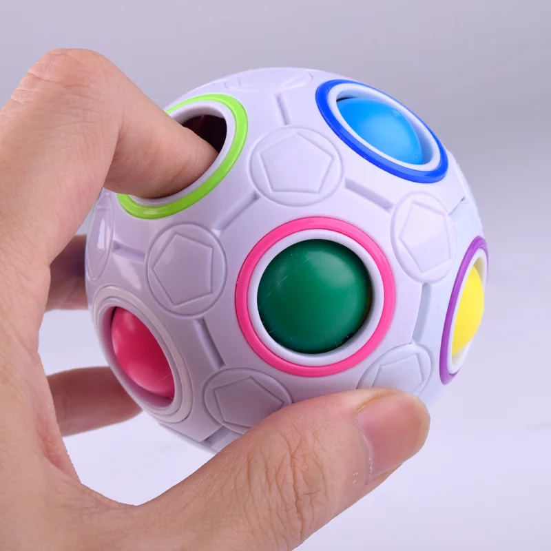 

YJ YongJun Rainbow Wisdom Balls Football Magic Cube toys for children Gifts Speed Puzzle Toy Brain Teaser Games Cubo Magico