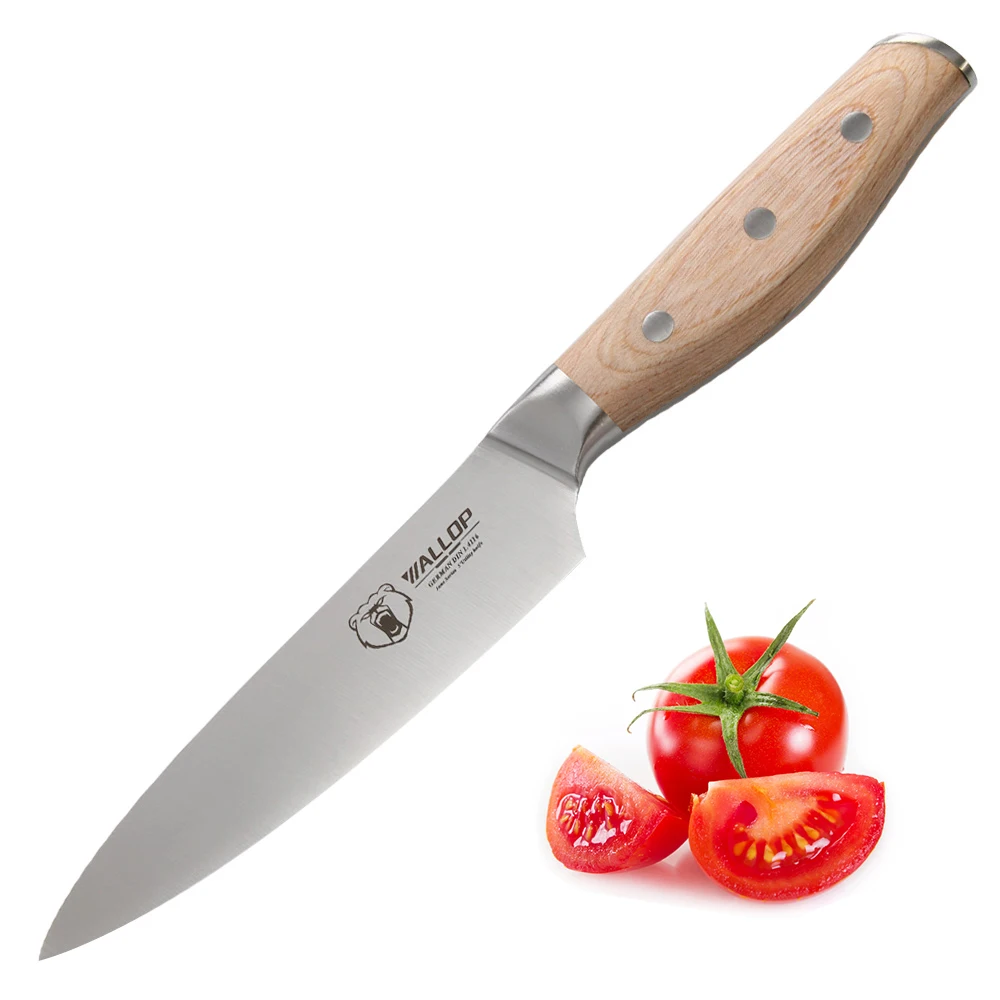 Wallop Utility Knife - German 1.4116 High Carbon Stainless Steel Kitchen Chefs Knife - Non-slip Ergonomic Wooden Handle - 5''
Wallop Utility Knife - German 1.4116 High Carbon Stainless Steel Kitchen Chefs Knife - Non-slip Ergonomic Wooden Handle - 5''