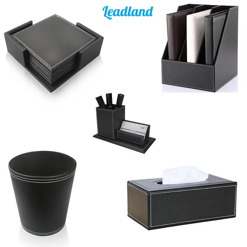 Kingfom PU Leather 5 Pcs Desktop Organizer Sets File Rack Pen Holder with Card Stand Tissue Box Cup Coaster Trash Bins
Kingfom PU Leather 5 Pcs Desktop Organizer Sets File Rack Pen Holder with Card Stand Tissue Box Cup Coaster Trash Bins