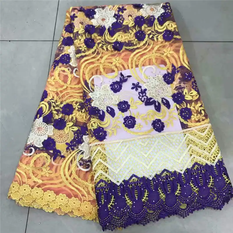 Fashion Design African Lace Fabric High Quality Three Color Lines Embroidered French Tulle Materials For Wedding Dress! ZQF6142
Fashion Design African Lace Fabric High Quality Three Color Lines Embroidered French Tulle Materials For Wedding Dress! ZQF6142