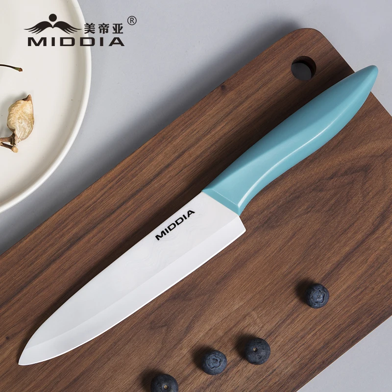 Новый кухонный инструмент Middia, резак для мяса и овощей, 6 дюймов, керамический кухонный нож шеф-повара
Новый кухонный инструмент Middia, резак для мяса и овощей, 6 дюймов, керамический кухонный нож шеф-повара