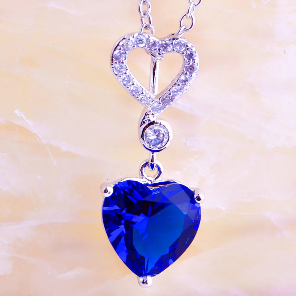 Wholesale Fashion Women Beautiful Heart Cut Blue & White CZ Silver Color Free No Chain Pendant Necklace Love Style Jewelry
Wholesale Fashion Women Beautiful Heart Cut Blue & White CZ Silver Color Free No Chain Pendant Necklace Love Style Jewelry