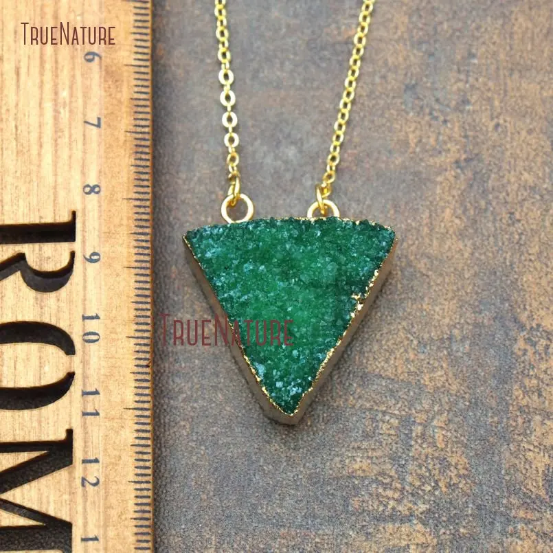 Fresh Green Color Titanium Electroplated Drusy Crystal Stone Necklace Jewelry Gold Chains For Sale In 18 inch NM11337
Fresh Green Color Titanium Electroplated Drusy Crystal Stone Necklace Jewelry Gold Chains For Sale In 18 inch NM11337