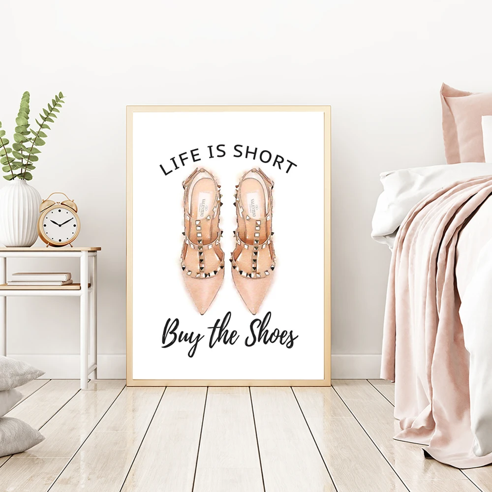 Life Is Short Buy The Shoes Quote Love Fashion Makeup Painting Wall Pictures For Room Decorative coco Poster Canvas Print Decor
Life Is Short Buy The Shoes Quote Love Fashion Makeup Painting Wall Pictures For Room Decorative coco Poster Canvas Print Decor