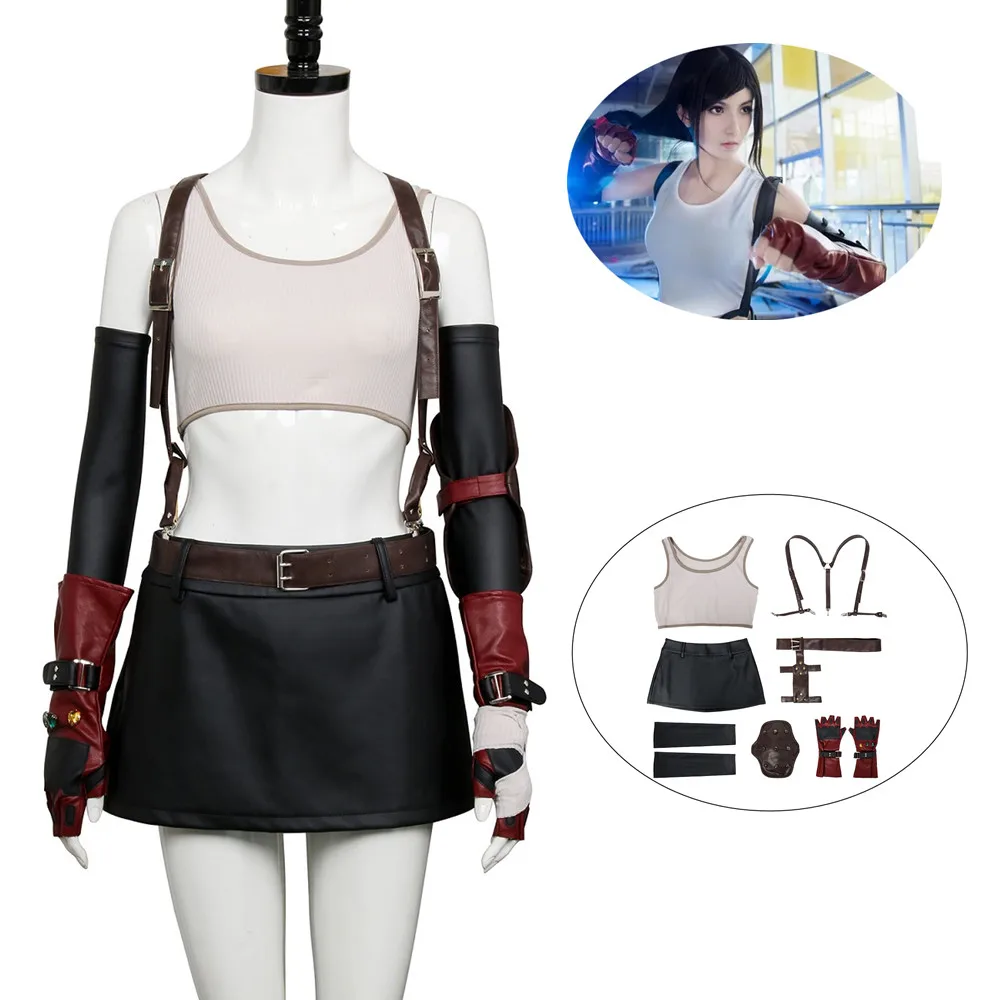 Юбка для косплея Final Fantasy FFVII Tifa Lockhart, полный комплект, реквизит для Хэллоуина, ремень для костюма
Юбка для косплея Final Fantasy FFVII Tifa Lockhart, полный комплект, реквизит для Хэллоуина, ремень для костюма