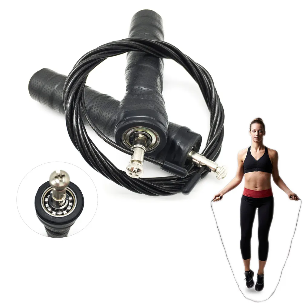 PVC Skipping Jump Rope Adjustable Steel Ball Bearings Non Slip Grips Cable for Fitness Gym &T8
PVC Skipping Jump Rope Adjustable Steel Ball Bearings Non Slip Grips Cable for Fitness Gym &T8