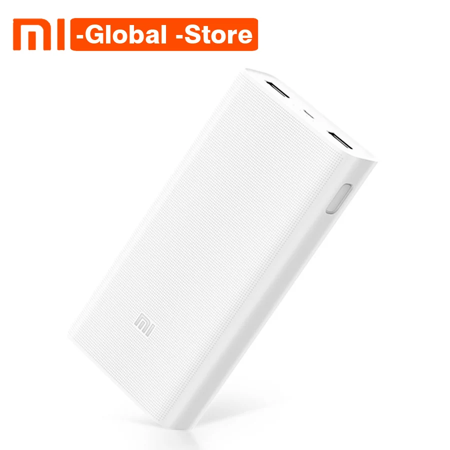 Оригинал Xiaomi Mi Power Bank 20000 мАч 2C Быстрая зарядка QC3.0 портативное зарядное