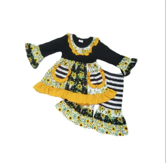 Sunflower Print Girl's Clothes Stitching Pocket Boutique Children's Wear High Quality Cotton Children's Wear
Sunflower Print Girl's Clothes Stitching Pocket Boutique Children's Wear High Quality Cotton Children's Wear