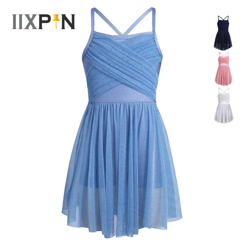 Kids Girls Ballet Dress Latin Dance Gymnastics Leotard Dress Glittery Mesh Spaghetti Shoulder Straps Ballet Tutu Dress dancewear
Kids Girls Ballet Dress Latin Dance Gymnastics Leotard Dress Glittery Mesh Spaghetti Shoulder Straps Ballet Tutu Dress dancewear