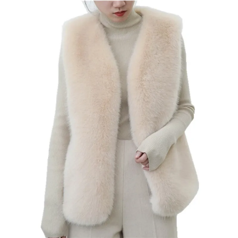 Новинка, модное женское меховое пальто, жилет из искусственного меха норки, женская зимняя одежда 
Новинка, модное женское меховое пальто, жилет из искусственного меха норки, женская зимняя одежда