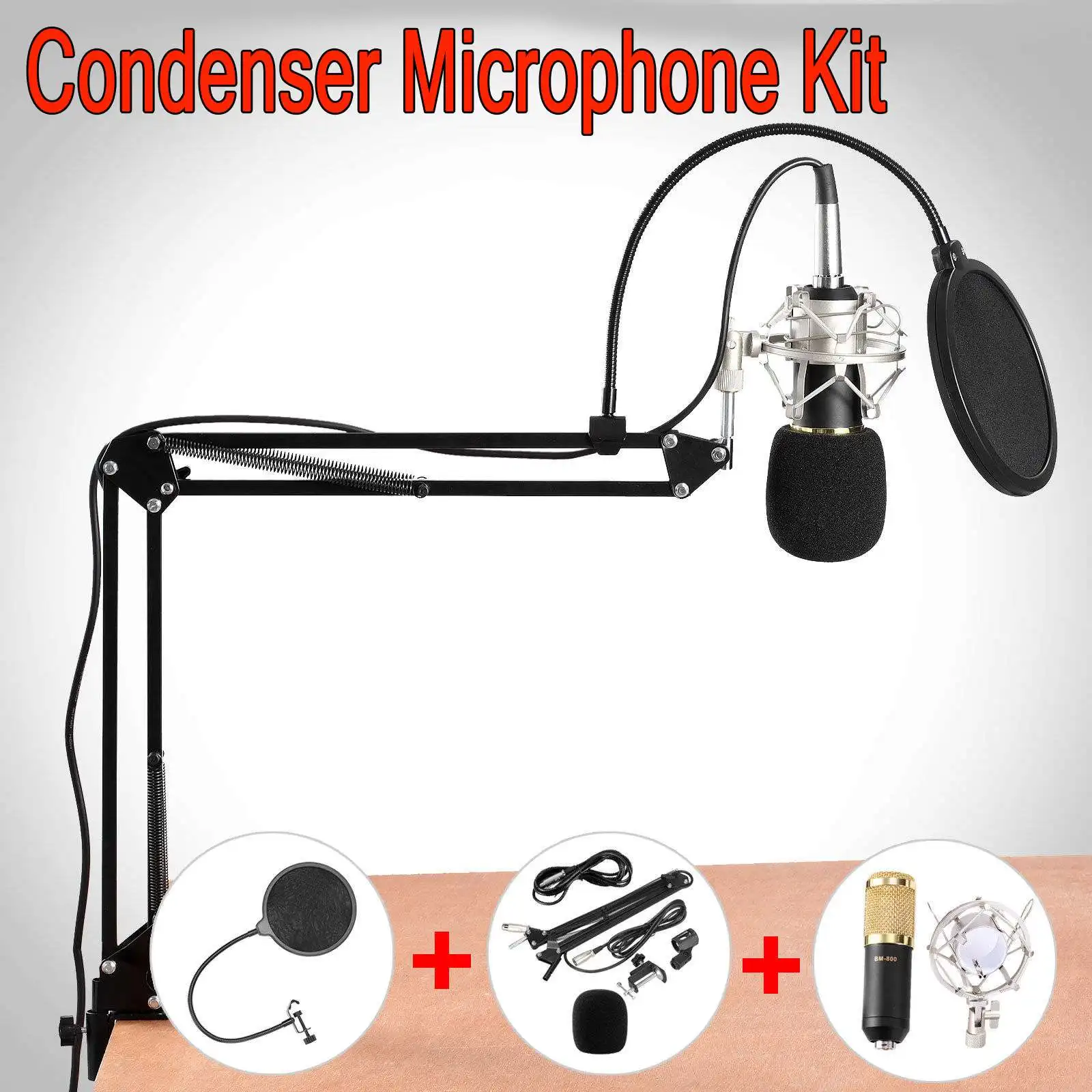 2.58m BM800 Live Studio Microphone Professional Live Stream Broadcasting Recording Condenser Microphone Set Microphone Kit
2.58m BM800 Live Studio Microphone Professional Live Stream Broadcasting Recording Condenser Microphone Set Microphone Kit