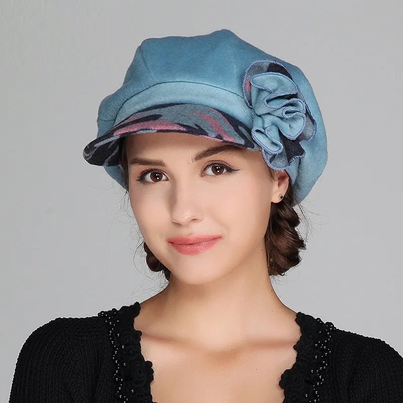 Женские новые модные шляпа Для женщин's осень зима Берет шерстяной Кепки