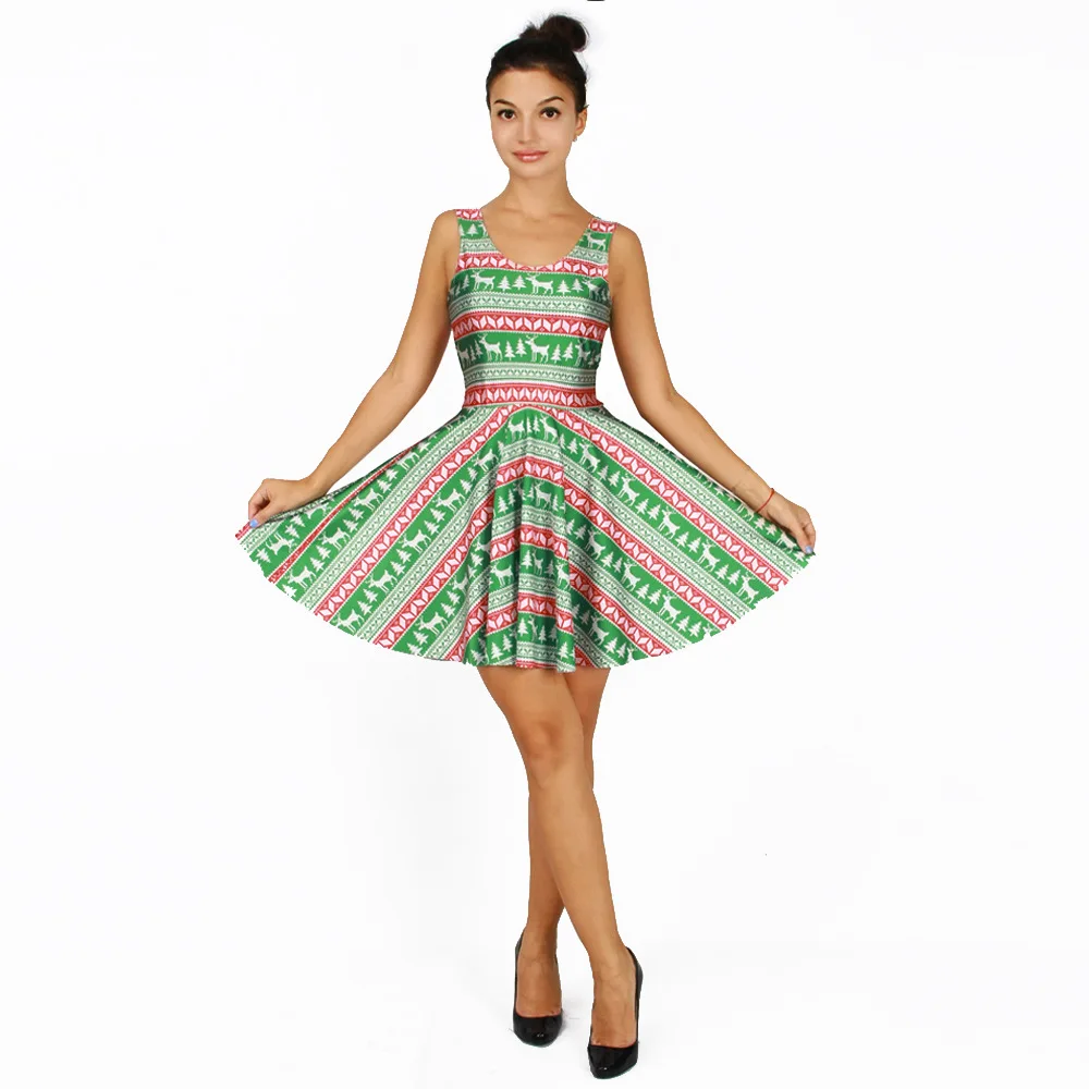 Christmas Pattern Digital Printing Dress European And American Women's Sleeveless Vest Casual Party Pleated Dress
Christmas Pattern Digital Printing Dress European And American Women's Sleeveless Vest Casual Party Pleated Dress