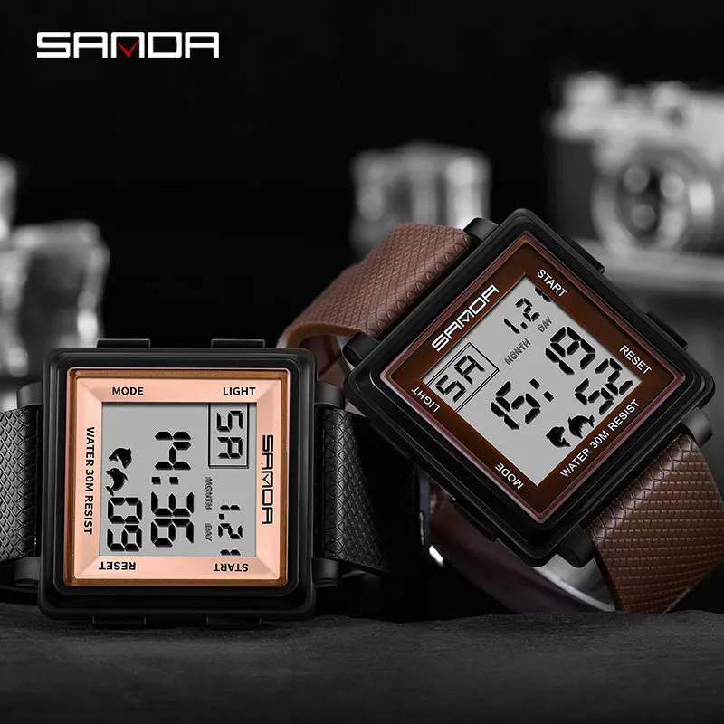Женские наручные часы SANDA водостойкие Серебристые с квадратным ремешком