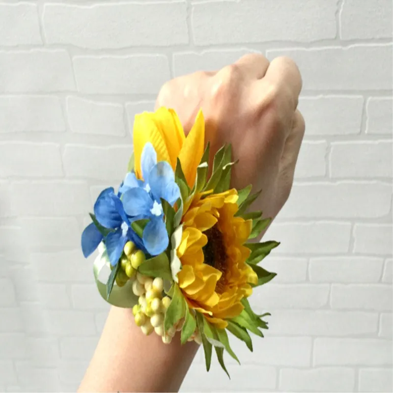 Custom wide wrist flower corsage sunflower bridesmaid hand-flower dance simulation flower wholesale Free Shipping
Custom wide wrist flower corsage sunflower bridesmaid hand-flower dance simulation flower wholesale Free Shipping