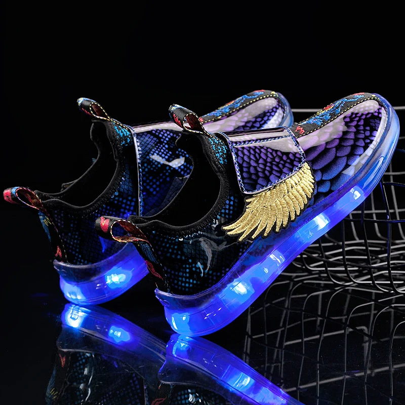 EU 26-37 Led Shoes for kids and adults USB charger Light Up Wing force for boys girls men women Fashion Party Glowing Sneakers
EU 26-37 Led Shoes for kids and adults USB charger Light Up Wing force for boys girls men women Fashion Party Glowing Sneakers