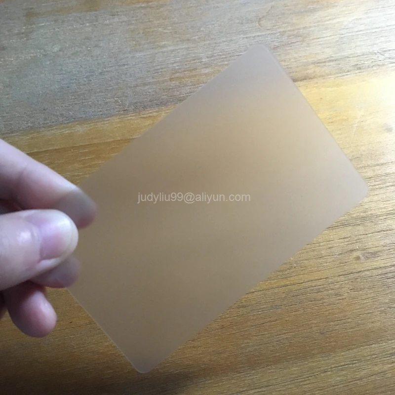 Фото 100 шт. пустая (без печати) Прозрачная ПВХ визитная карточка 88*51 мм Толщина 0 38
