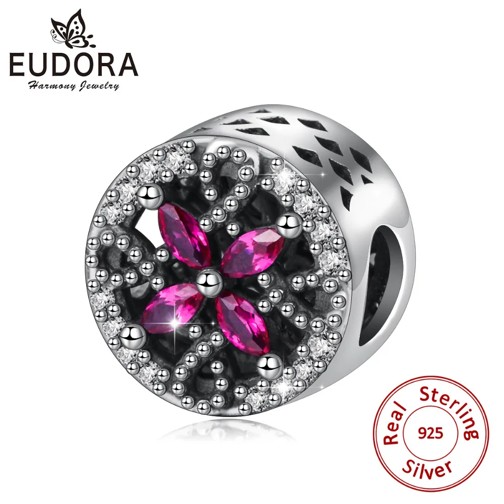 EUDORA Authentic 925 Sterling Silver Crystal Orchid Flower Purple CZ Beads fit Charm Bracelet Necklaces DIY Fine jewelry Z104
EUDORA Authentic 925 Sterling Silver Crystal Orchid Flower Purple CZ Beads fit Charm Bracelet Necklaces DIY Fine jewelry Z104