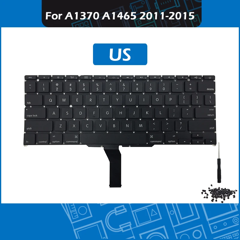 New Laptop Replacement Keyboard US Layout for Macbook Air 11" A1370 A1465 US Standard Keyboard 2011-2015 Year
New Laptop Replacement Keyboard US Layout for Macbook Air 11" A1370 A1465 US Standard Keyboard 2011-2015 Year