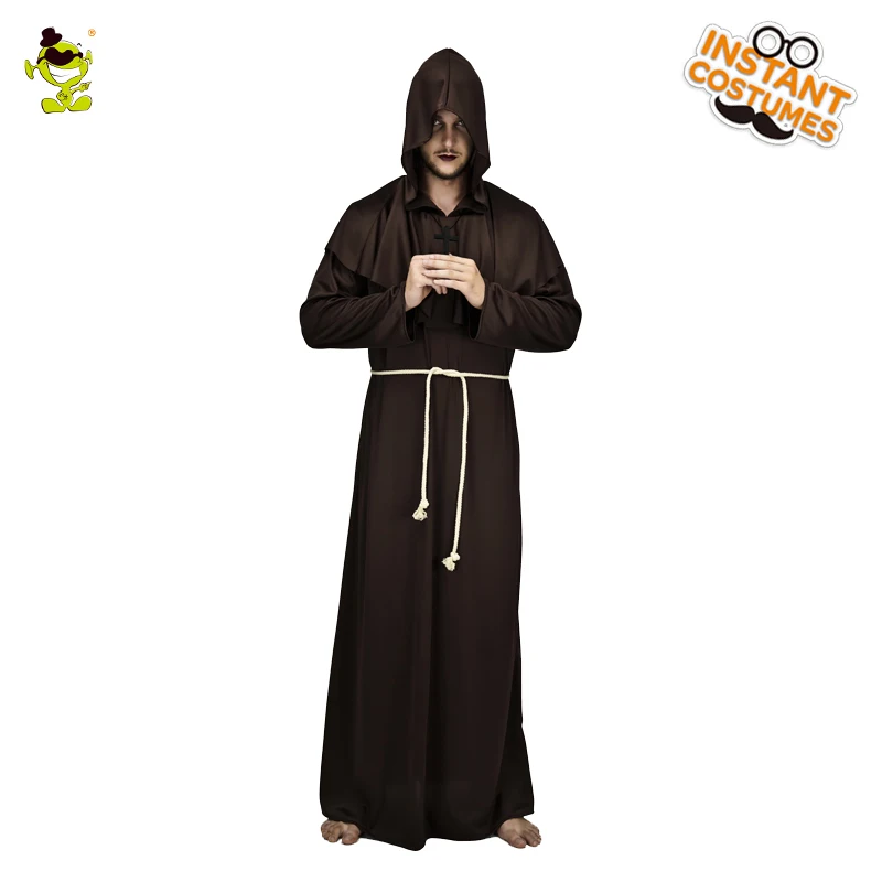Men's Friar Tuck Costume Halloween Role Play Brown Robe Friar Tuck Costumes For Adults
Men's Friar Tuck Costume Halloween Role Play Brown Robe Friar Tuck Costumes For Adults