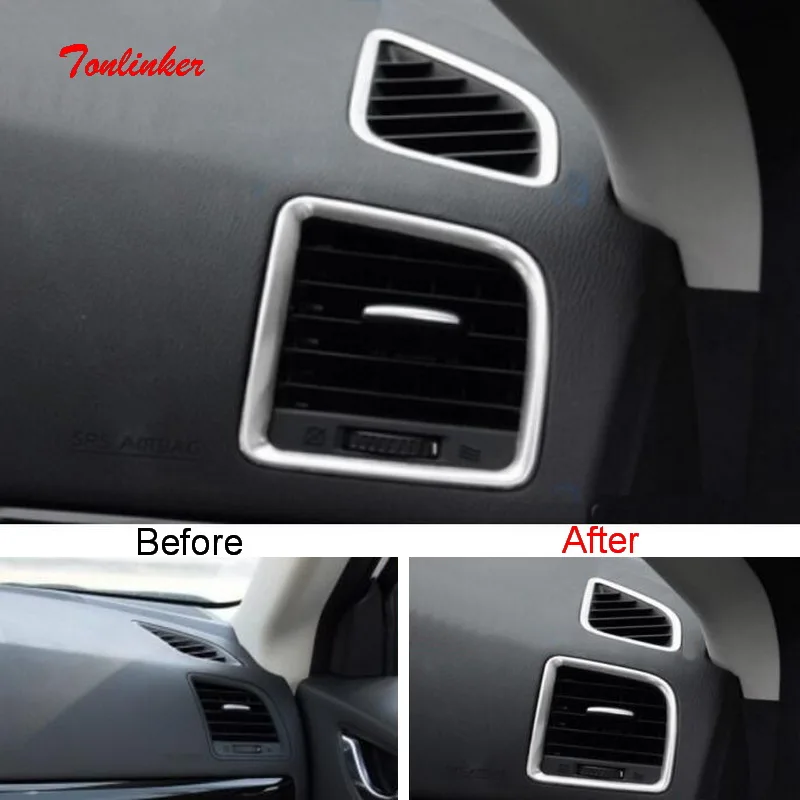 Tonlinker Interior Dashboard Air conditioning outlet Cover stickers for Mazda CX5 2013-15 Car styling 4 PCS ABS Cover stickers
Tonlinker Interior Dashboard Air conditioning outlet Cover stickers for Mazda CX5 2013-15 Car styling 4 PCS ABS Cover stickers