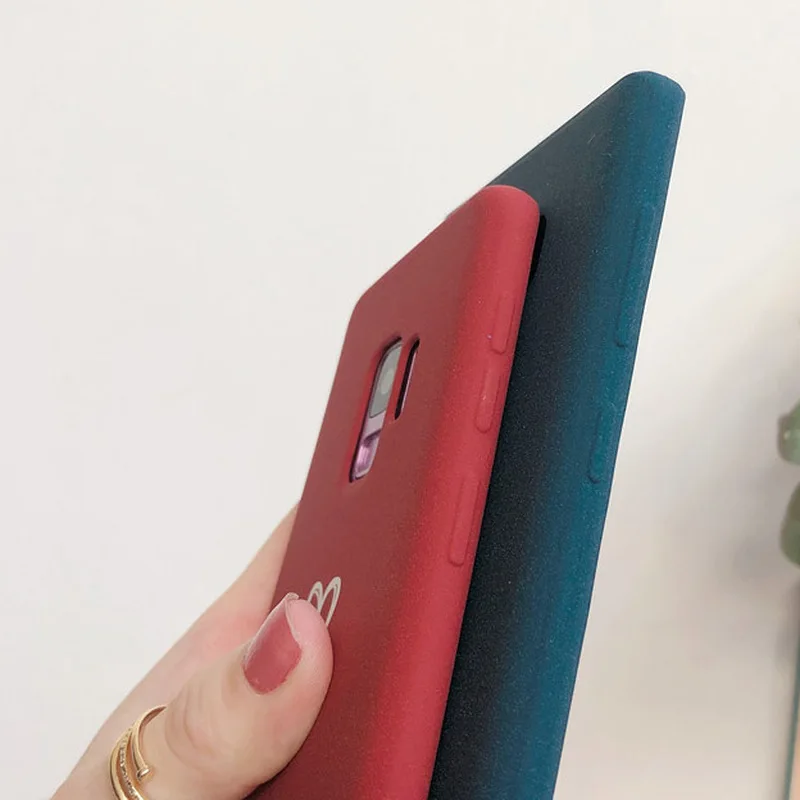 Fashion Simple Love Heart Pattern Scrub Plain Matte Soft TPU Color Case For Samsung Galaxy S6 S7 Edge S8 S9 Plus Note 8 9 Cover
Fashion Simple Love Heart Pattern Scrub Plain Matte Soft TPU Color Case For Samsung Galaxy S6 S7 Edge S8 S9 Plus Note 8 9 Cover