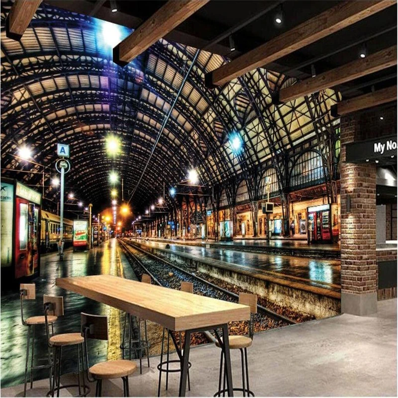 beibehang Large custom wallpapers Mural subway platform Stereo extension space Tooling 3D background wall papel de parede 3d
beibehang Large custom wallpapers Mural subway platform Stereo extension space Tooling 3D background wall papel de parede 3d