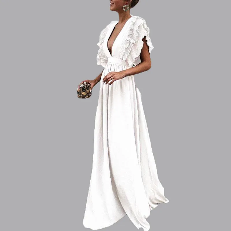 Women Maxi Long Floor Length Solid Blue Party Dress Female 2018 Summer Autumn V Neck Short Sleeve Elegant sexy Dress
Women Maxi Long Floor Length Solid Blue Party Dress Female 2018 Summer Autumn V Neck Short Sleeve Elegant sexy Dress