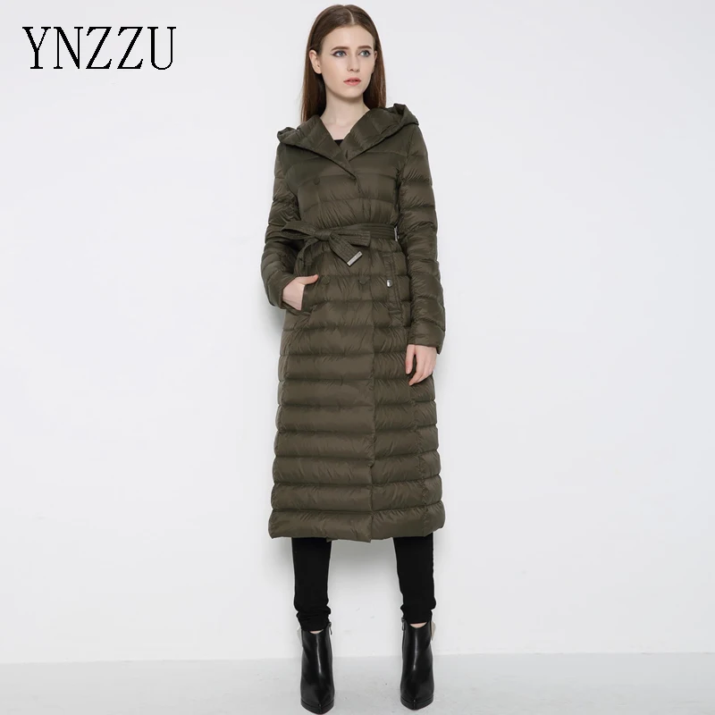 YNZZU New Winter Women Down Coat X- Long Down Jacket Women's Ultra Light White Duck Hoody Belt Parkas Plus Size YO053
YNZZU New Winter Women Down Coat X- Long Down Jacket Women's Ultra Light White Duck Hoody Belt Parkas Plus Size YO053
