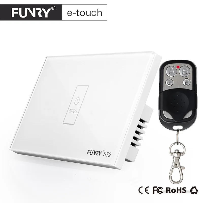 Funry ST2 1Gang US Standard Capacitive Touch Switch Remote Control luxury Glass Wall Switch Panel Light Switch 110-240V 433MHz
Funry ST2 1Gang US Standard Capacitive Touch Switch Remote Control luxury Glass Wall Switch Panel Light Switch 110-240V 433MHz
