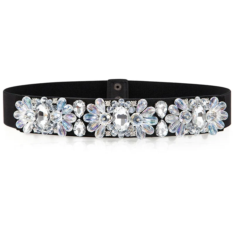 Spring Summer Fashion Women Crystal Beading Elastic Patchwork Dress Waist Belt , Beads Flower Designer Woman Waistband Belts
Spring Summer Fashion Women Crystal Beading Elastic Patchwork Dress Waist Belt , Beads Flower Designer Woman Waistband Belts