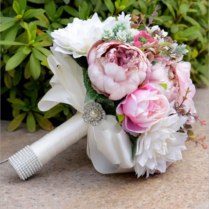 Eternal angel wedding supplies european-style peony bridal bouquet holding hands wholesale Free Shipping
Eternal angel wedding supplies european-style peony bridal bouquet holding hands wholesale Free Shipping