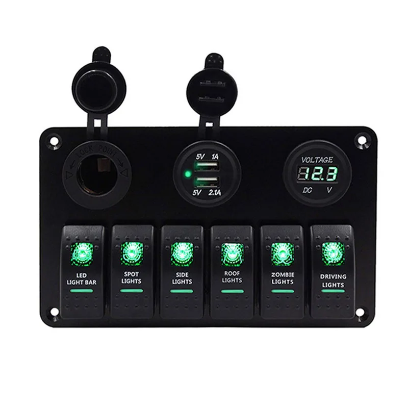 5 Pin Marine Boat RV Ignition Toggle Rocker Switch Panel 12-24V LED Voltmeter Dual USB Charger Adapter Cigarette Lighter Socket
5 Pin Marine Boat RV Ignition Toggle Rocker Switch Panel 12-24V LED Voltmeter Dual USB Charger Adapter Cigarette Lighter Socket