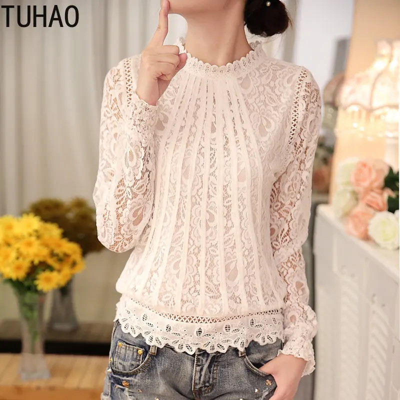 TUHAO Blusas Femininas Elegante Women Lace Blouse White Ruffle Long Sleeve Blouses Women Summer Casual Tops Shirt LZ248
TUHAO Blusas Femininas Elegante Women Lace Blouse White Ruffle Long Sleeve Blouses Women Summer Casual Tops Shirt LZ248